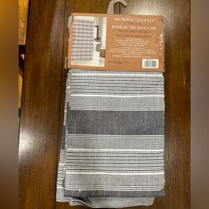 NWT Sanctuary stripe Shower Curtain 72 x 72in. 100% Cotton Small Spot